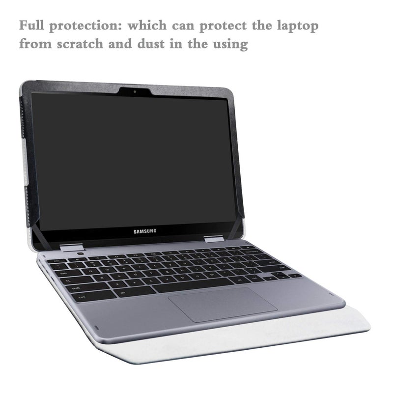 Alapmk Protective Case for Samsung Galaxy Chromebook 2 360 12.4 XE520QEA/ Chromebook Plus V2 XE521QAB XE521QAB XE520QAB XE525QBB 12" [Not fit for Samsung XE510C24 XE510C25 XE513C24],Black - Image 5